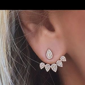 😍GOLD WATER DROP DOUBLE BLING EARRINGS